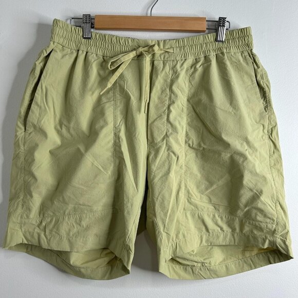 Lululemon Shorts Mens XL Green Elastic Waistband Drawstring Athletic Ripstop - Picture 1 of 12